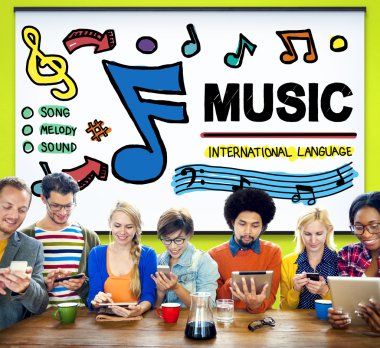 Müzik, eğlence medya kavramı