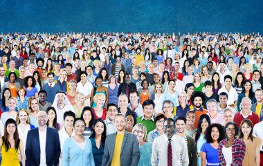 Büyük bir grup farklı kişi kavramı