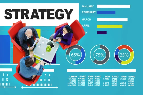 Σχέδιο στρατηγικής μάρκετινγκ δεδομένων — Φωτογραφία Αρχείου