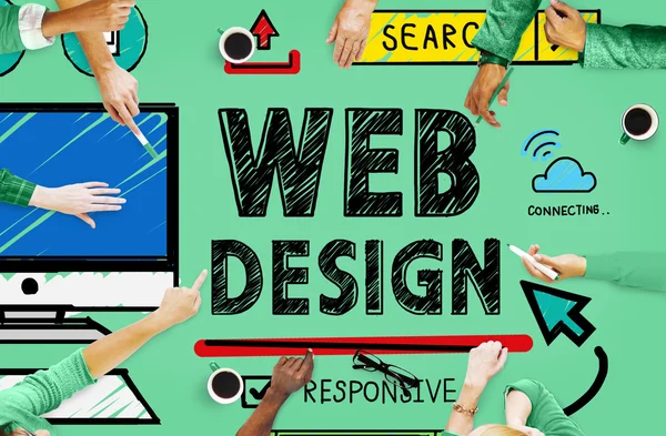 Concepto de desarrollo de diseño web —  Fotos de Stock