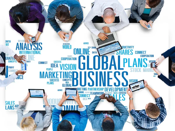 Conexión y visión de negocio global —  Fotos de Stock
