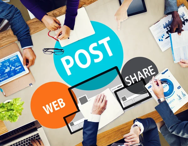 Post Web Compartir concepto — Foto de Stock