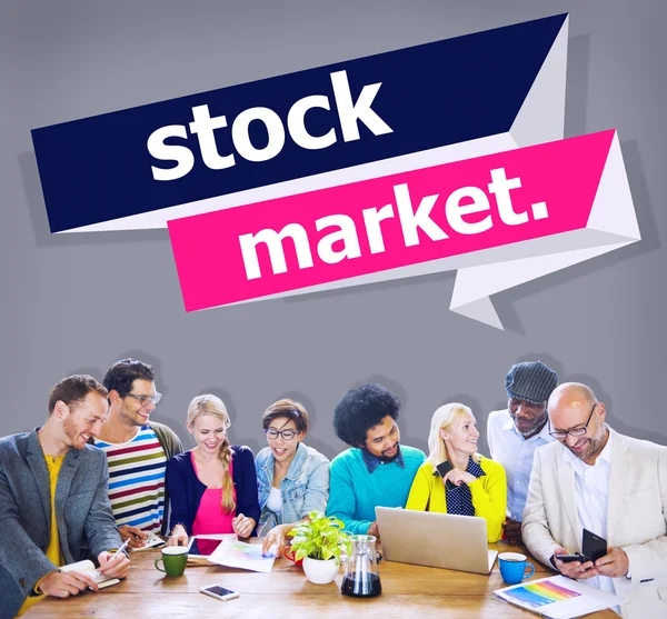 Conceito Econômico de Mercado de ações — Fotografia de Stock
