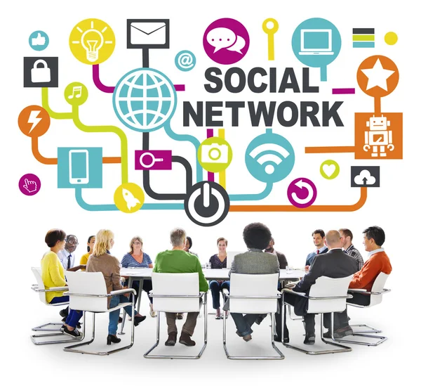 Comunicazione Concetto di social network — Foto Stock