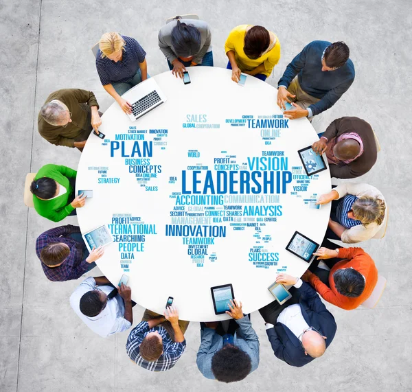 Концепция управления лидерством — стоковое фото