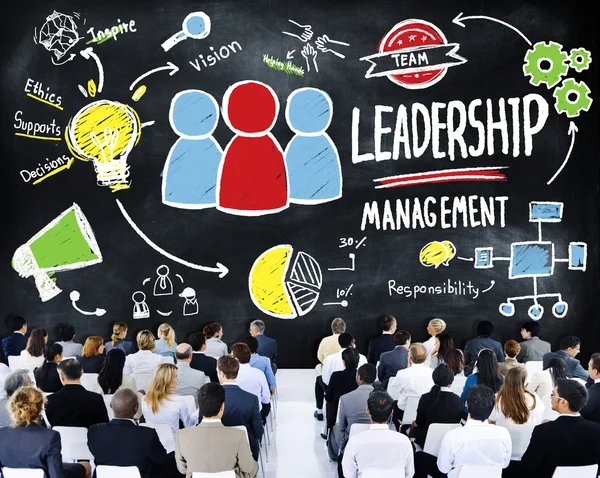 Концепция семинара по управлению лидерством — стоковое фото