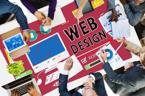 Conceito de desenvolvimento de Web Design — Fotografia de Stock