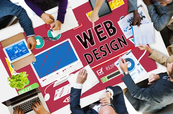 Concetto di sviluppo del Web Design — Foto Stock