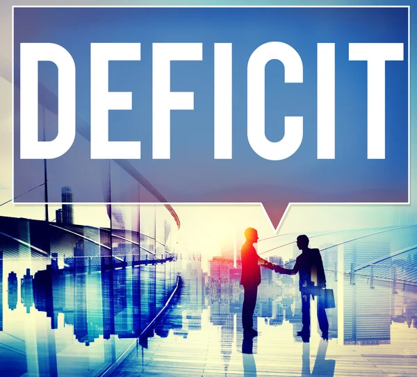 Deficit Risk Loss Deduct Recession Concept — Stock Photo, Image