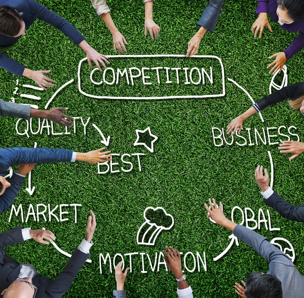 Gruppen för företag och konkurrens — Stockfoto