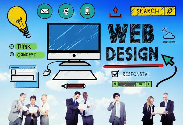 Concetto di interfaccia per idee di stile di sviluppo web design — Foto Stock