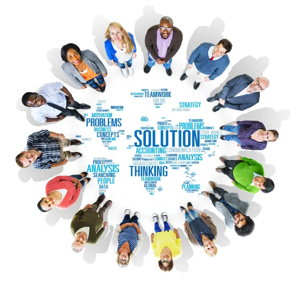 Group of People and solution — Stock Photo, Image