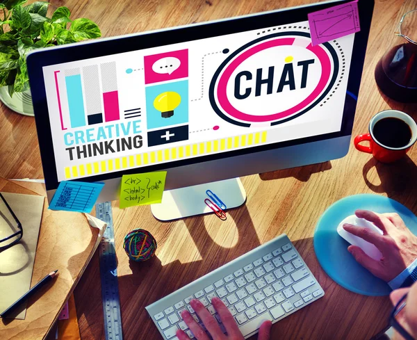 Chat Chat Concetto di comunicazione — Foto Stock