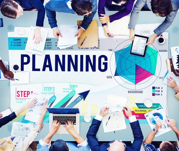 Biznesowych koncepcji planowania analiza strategii — Zdjęcie stockowe