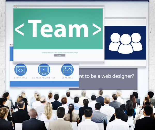 Business team web design konzept — Stockfoto