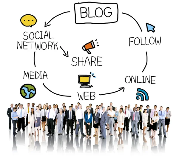 Blog Blogging Comunication Concept — Stock Photo, Image