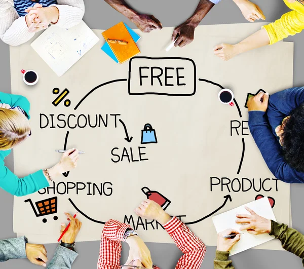 Free Product Shopping Sale Market Concept — Stock Photo, Image