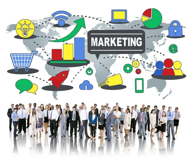 Concepto de Marketing Global Business — Foto de Stock