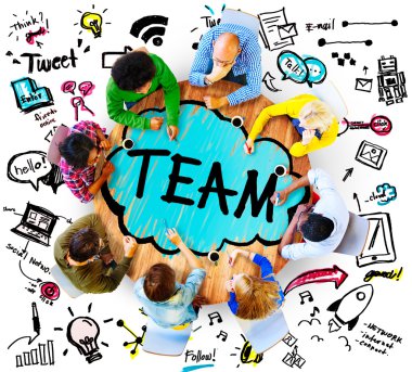 Ekip çalışması destek işbirliği kavramı