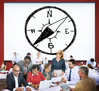 Ofiste çalışan iş adamları