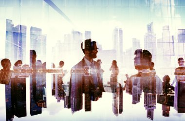 Ofiste çalışan iş adamları