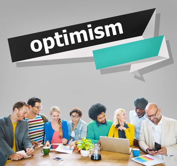 Optimismen attityd positivt tänkande koncept — Stockfoto