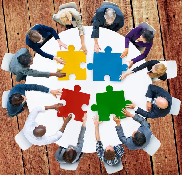 Business People Jigsaw Puzzles — Stock Photo, Image