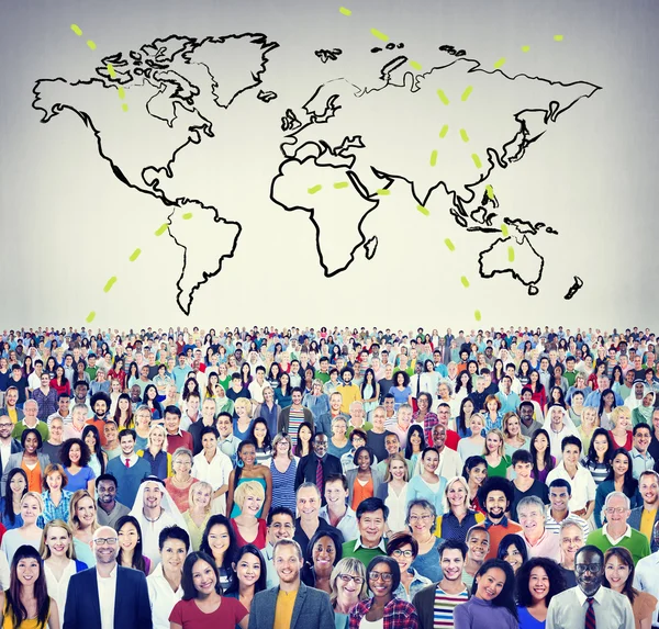 Large group of Diversity people — Stock Photo, Image