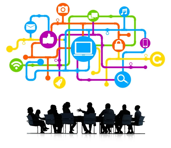 iş insanları ve internet kavramları