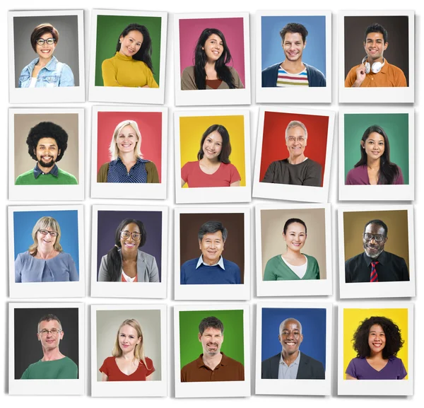 Diversiteit gezichten, communautair Concept — Stockfoto