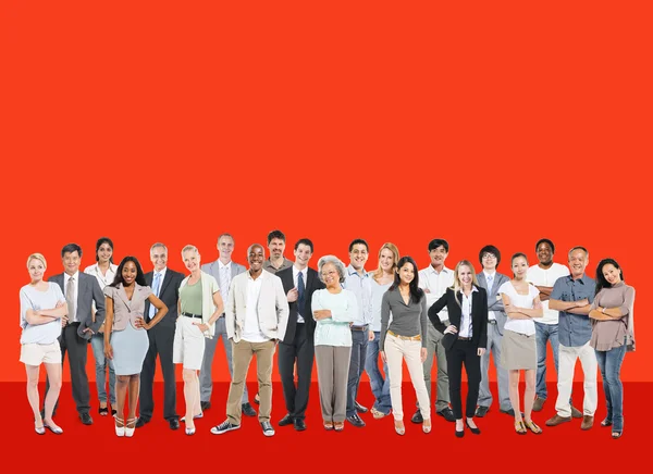 Diversiteit mensen permanent samen — Stockfoto