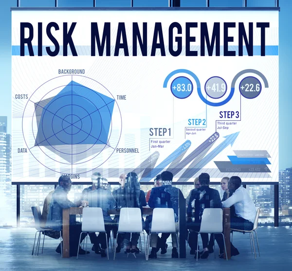 Koncepcja zarządzania ryzykiem — Zdjęcie stockowe