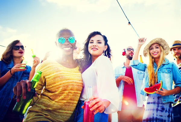 Dança Praia Verão Felicidade conceito alegre — Fotografia de Stock