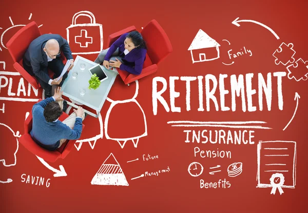 Пенсійного страхування пенсійної концепції — стокове фото