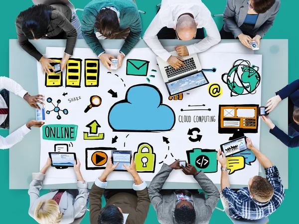 Business People y Cloud Computing Concept —  Fotos de Stock