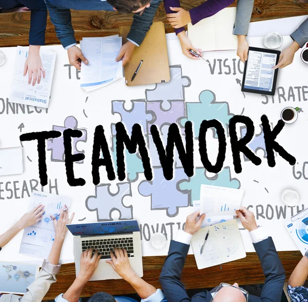 Unternehmer und Teamwork-Konzept — Stockfoto