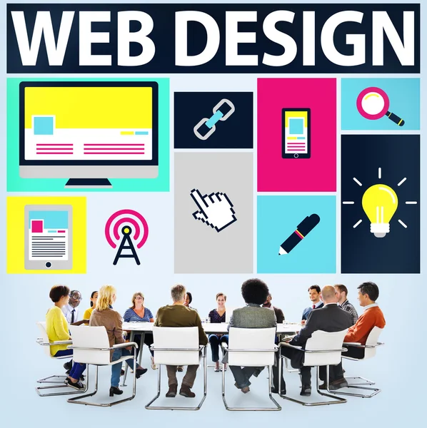 Conceito de desenvolvimento de Web Design — Fotografia de Stock