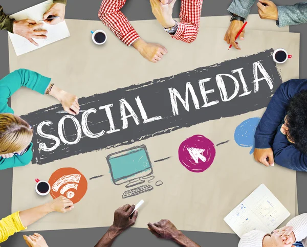 Social Media, Technology Connection Concept — Stock Photo, Image