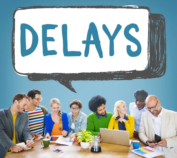 Group of Business People and Delays — Stock Photo, Image