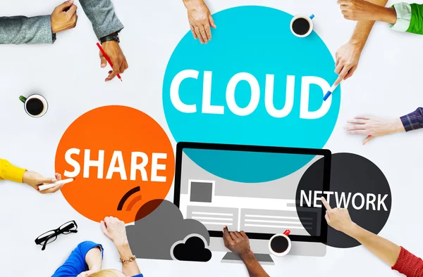 Cloud Computing Database Concept — Stockfoto