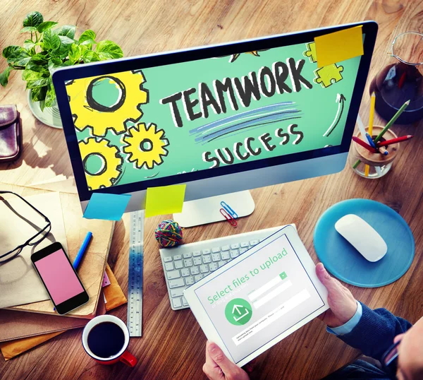 Connection, Teamwork Concept — Stock Photo, Image