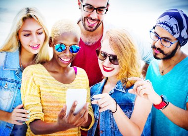 Selfie Beach kavram yapma arkadaşlar