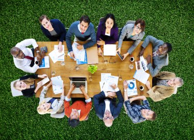 Kurumsal tartışma sahip iş adamları