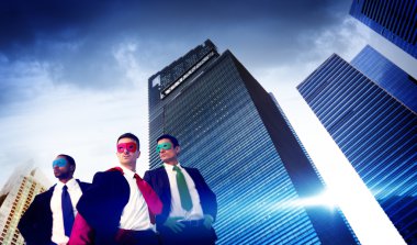 İşadamları süper kahraman kostümleri