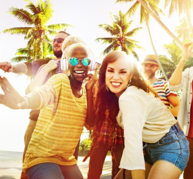 Dostluk Beach kavramı yapıştırma