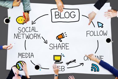 Blogging ya da Comunication bağlanmak veri sosyal kavramı