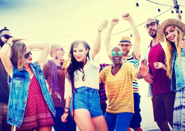 Dostluk Beach kavramı yapıştırma