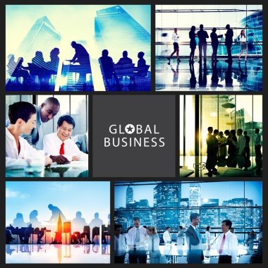 Ofiste çalışan iş adamları