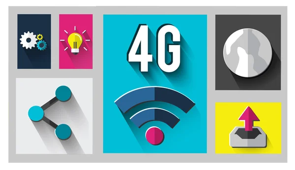 4g Technologyand iletişim — Stok fotoğraf