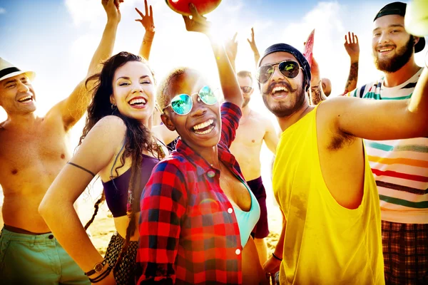 Teenagers Friends at Beach Party Concept — Stock Photo, Image